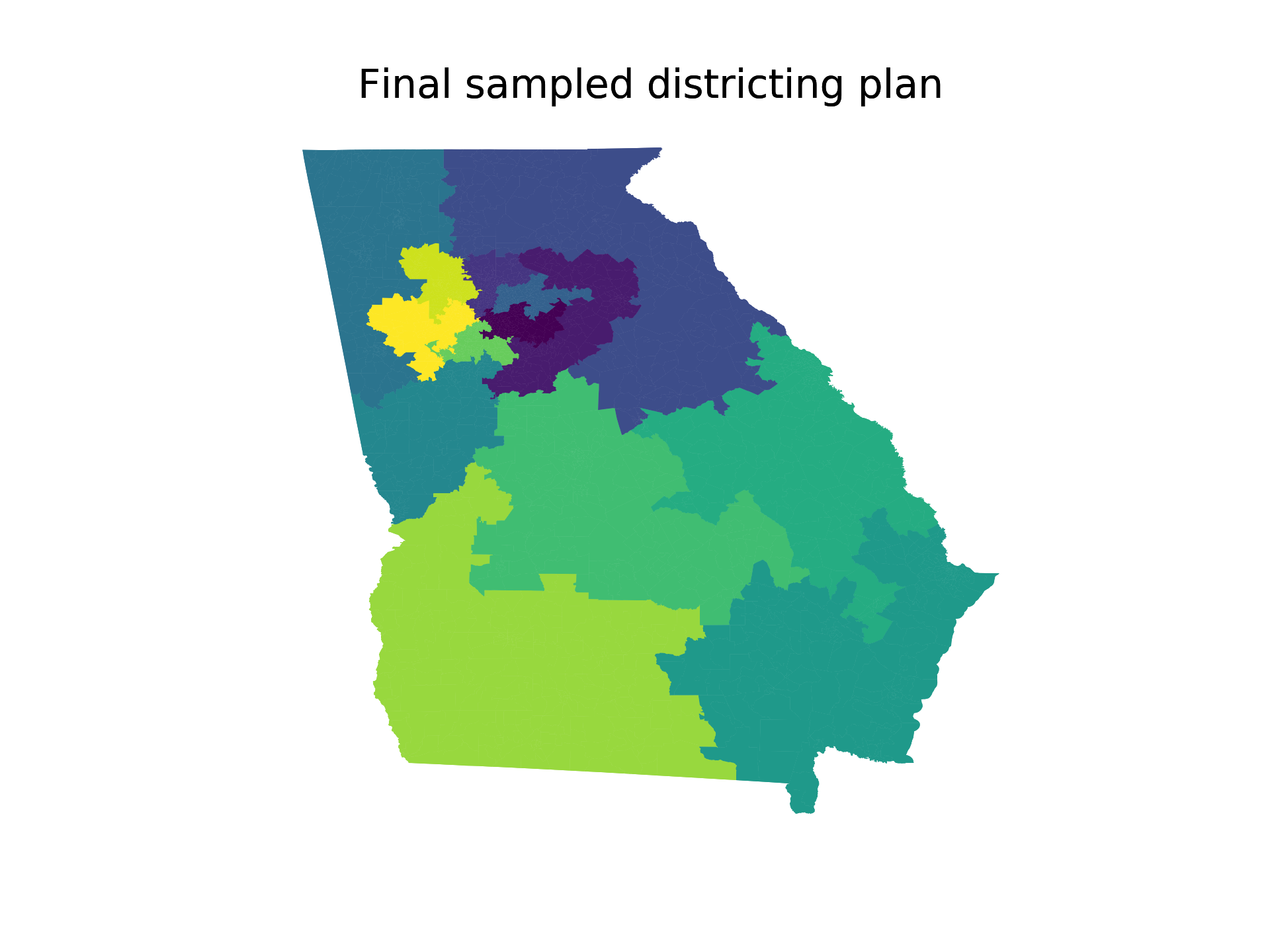 Randomly drawn congressional map of Georgia